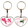 Porte clé spécial Saint Valentin couleur rose