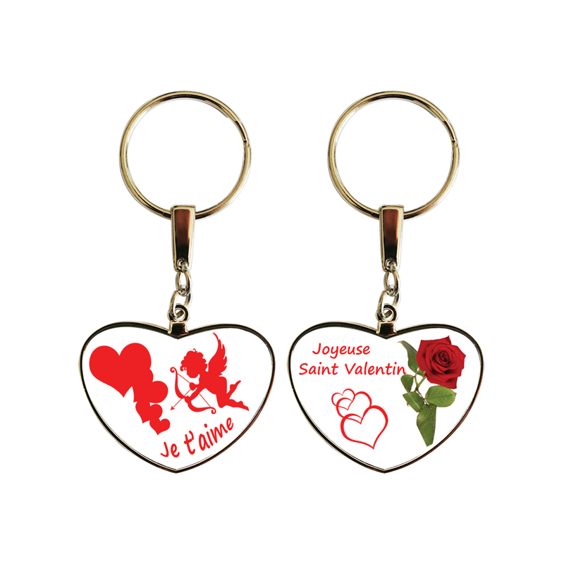 Porte clé spécial Saint Valentin couleur rouge
