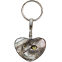 Porte clés coeur personnalisable exemple: chat
