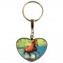 Porte clés coeur personnalisable exemple: cheval galopant dans l'eau