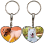 Porte clés coeur personnalisable exemple: chiens